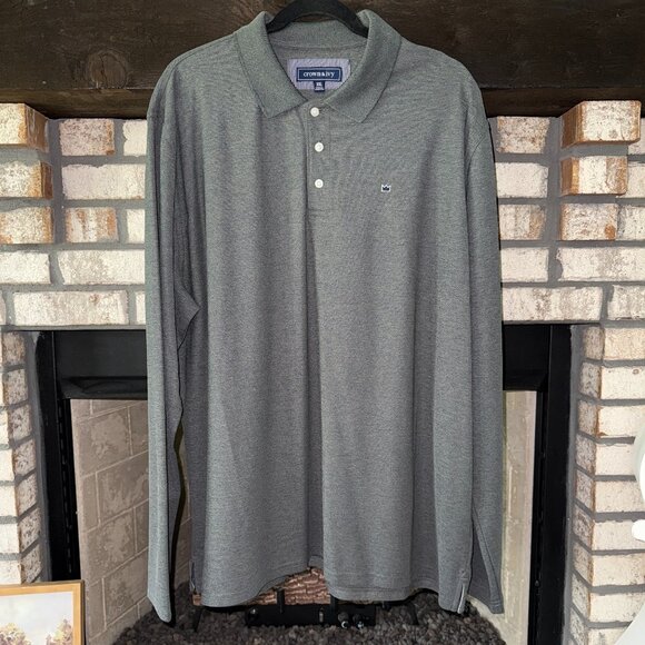 Crown & Ivy™ Long Sleeve Piqué Polo Shirt Gray NWOT XXL - Picture 3 of 8
